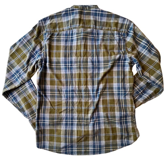Wrangler Men's Long Sleeve Shirt Green/Blue Plaid, Button Up Cabin Core Sz Med - Picture 9 of 9